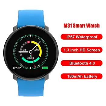 M31 Smart Skatīties Sirdsdarbības, Miega Monitors Zvanu Hronometrs Pilna IPS True Color Screen Touch Atgādinājums Pedometrs Sporta Smartband