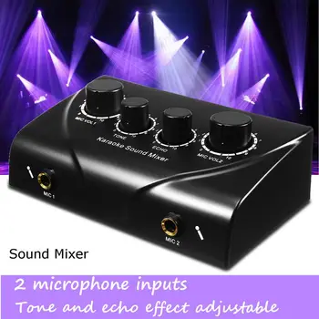 Profesionālā Karaoke Skaņas Mikseri Mini Mikrofoni Audio Mikseri Pastiprinātājam Metāla Maisītāju Konsoles Ciparu Skaņas Mikseris