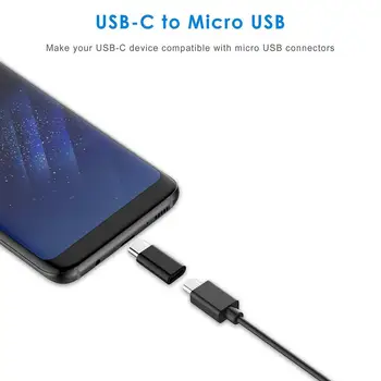 2 Gab USB Type-C Adapteris Micro USB Female USB 3.0 C Tipa Vīriešu Kabeļu Pārveidotāja Savienotāju Ātri, Ātri Lādētāju Pārskaitījumu
