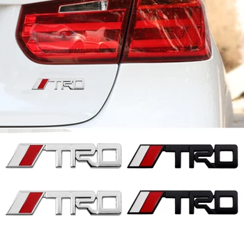 Auto TRD Logo 3D Sacīkšu Metāla Uzlīmes Auto Emblēmas Nozīmīti Decal par Toyotas Vainagu REIZ COROLLA Camry VIOS Auto Stils Zccessories
