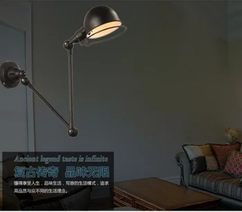 RH bēniņu sienas lampas mehāniskās rokas francija Jielde sienas lampas reminisced bagāžnieka dubultā vintage,locīšanas stienis - Ar Slēdzi