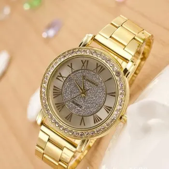 Reloj Mujer Jaunas Slavenu Zīmolu Romiešu Cipariem, ar Sudraba Gadījuma Kvarca Skatīties Sieviešu Luksusa Nerūsējošā Tērauda Kleita Pulksteņi zegarki