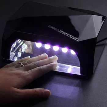 36W Dimanta Formas Nagu Žāvētājs LED Konservēšanas UV Gēla Nagi polijas Nail Art Rīki nenodarām Ādas Drošības Nagu Mašīna