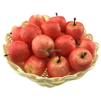 Gresorth 30pcs MINI Mākslīgā Rozā Apple Apdare Viltus Augļu Sākuma Pusi, Virtuve, Pārtikas Rotaļlietas Displejs - 3,5 cm