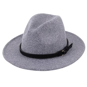 ZLD Modes vīrieši sievietes Big brimmed cepuri Gadījuma Fedoras cepuri vintage dāmas classice džeza klp āra Kovboju cepures, Rudens, ziemas cepures,