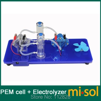 Eksperimentu līdzeklis( PEM šūnu + electrolyzer), lai ģenerētu Skābekli un Ūdeņradi, lai radītu enerģiju, lai eksperiments